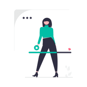 Illustration of a video influencer, symbolizing content creation and digital marketing on Spradly.